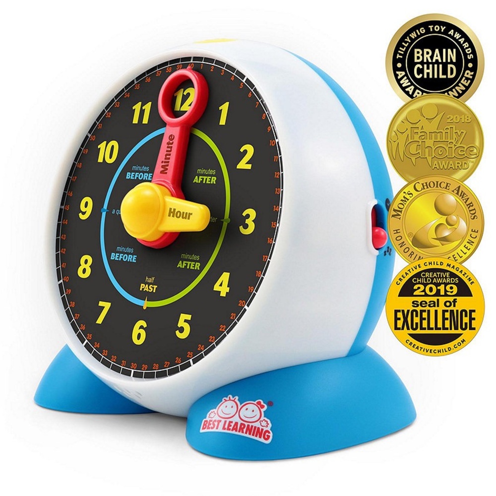 BEST LEARNING Learning Clock Educational Talking Learn to Tell Time Light-Up Toy